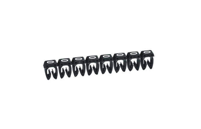Markiruotė "0" laidui užspaudžiama 1.5-2.5mm2 balta/juoda - LEGRAND