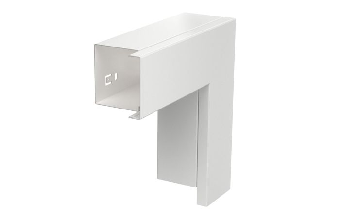 Plokščias kampas su dangčiu 60x60mm Plienas galvanizuotas / padengtas plastiku baltas RAL 9010 LKM F60060RW - OBO BETTERMANN (pavadinimas tikslinamas)