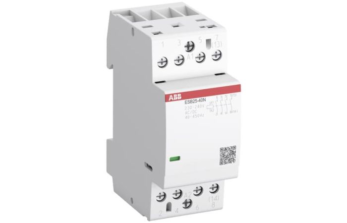 Kontaktorius 4P 25A 230V AC/DC 3no+1nc 2PLE ESB25-31N-06 - ABB