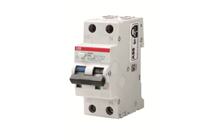 Relė srovės nuotėkio RCBO 2P 10A C 30mA su automatu AC-tipas DS201 C10 AC30 - ABB