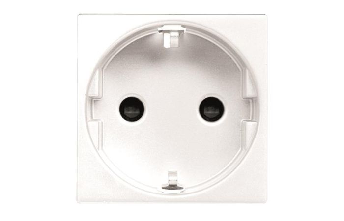 Lizdas p/t SCHUKO su apsauga nuo vaikų varžtiniai kontaktai baltos spalvos 2 modulių 16A 250V N2288 BL Zenit - ABB