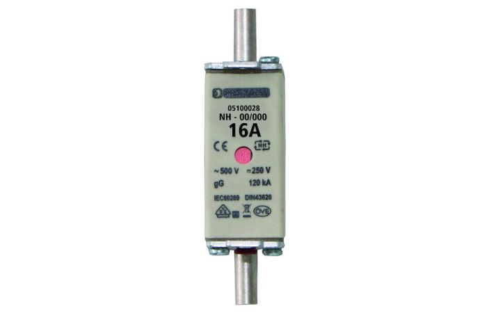 Saugiklis 16A 120kA 500V gG PSI NH000 - PROTEC