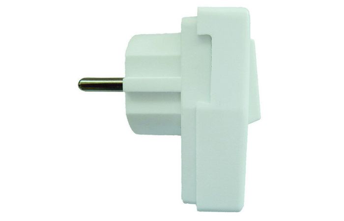 Kištukas a/k kampinis plastikinis 16A IP20 baltas SCHUKO PTSWSW - PROTEC