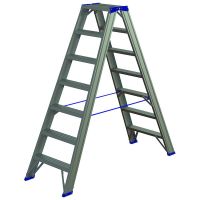 Kopėčios aliumininės 2x7-pakopų, aukštis 1.48m, ilgis 1.65m, 2-dalių PASSL27 - PROTEC