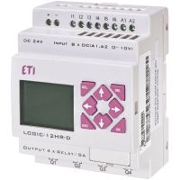 Relė programuojama 8I 4O 24V DC LOGIC-12HR-D - ETI