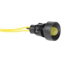 Lemputė geltona 24V AC LEDsu laidu D10mm LS LED 10 Y 24AC - ETI