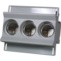 Lizdas saugikliui 3P D02 ant DIN bėgelio D02N/3-K E18 - ETI