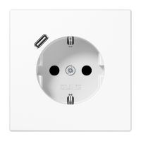 Lizdas p/t SCHUKO su USB C 2A/3A baltos spalvos 16A 250V LS - JUNG