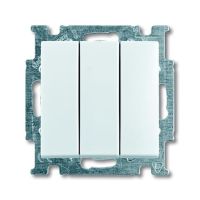 Jungiklis p/t trigubas be rėmelio baltos spalvos 16A 250V 106/3/1 UC-94-507 Basic 55 - ABB