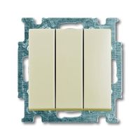 Jungiklis p/t trigubas be rėmelio dramblio kaulo spalvos 16A 250V 106/3/1 UC-92-507 Basic 55 - ABB
