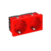 Lizdas p/t dvigubas kanalui Rapid 45 raudonas STD-D0 SRO2 - OBO BETTERMANN