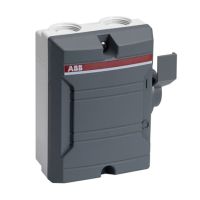 Jungiklis saugumo 3P 16A 7.5kW (AC23) IP65 juoda rankena BWS316TPN 2xM25 - ABB