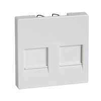 Dangtelis dvigubas RJ45 lizdui baltas SYSTEM M - SCHNEIDER ELECTRIC