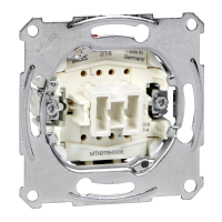 Perjungiklis p/t viengubas užspaudžiami kontaktai 10A 250V Merten - SCHNEIDER ELECTRIC