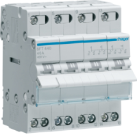 Perjungiklis 4P 40A 1-0-2 4co 4 modulių - HAGER