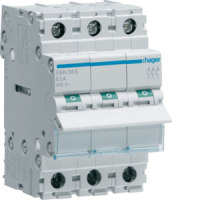 Kirtiklis 3P 63A 3 modulių - HAGER
