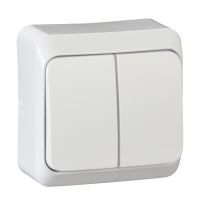 Jungiklis v/t dvigubas IP20 baltas PRIMA - SCHNEIDER ELECTRIC