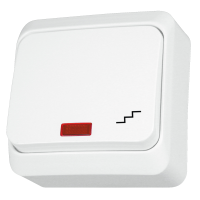 Perjungiklis v/t viengubas su pašvietimu baltos spalvos 10A 250V AC Prima - SCHNEIDER ELECTRIC