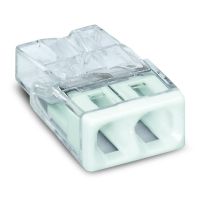 Gnybtas paskirstymo dėžutei 2x0.5-2.5mm2 Cu/Al monolitiniam laidui baltas 2273 - WAGO