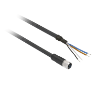 Jungtis tiesi lizdas M12 4-kontaktų su 10m kabeliu XZCP1141L10 - TELEMECANIQUE