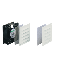 Ventiliatorius skydui 54m3/val 230V 96x96mm su grotelėmis ir filtru - SCHNEIDER ELECTRIC