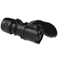 Lizdas CEE a/k 3P 16A 230V 6h IP44 TT juodas SHARK - PCE
