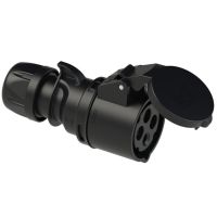 Lizdas CEE a/k 4P 16A 400V 6h IP44 TT juodas SHARK - PCE