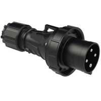 Kištukas CEE a/k 4P 63A 400V 6h IP67 juodas POWER TWIST - PCE