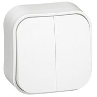 Jungiklis v/t dvigubas IP20 baltas Forix - LEGRAND