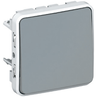 Perjungiklis p/t viengubas IP55 pilkas 10A 250V PLEXO - LEGRAND
