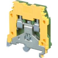 Gnybtas 4mm2/6mm geltonai žalias ant bėgelio M4/6.P - ENTRELEC