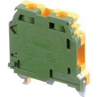 Gnybtas 10mm2/10mm geltonai žalias ant bėgelio M10/10.P - ENTRELEC