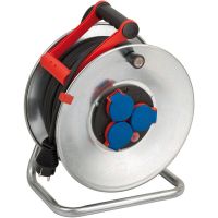 Ilgiklis-ritė 50m 3 lizdų H05RR-F 3x1.5 guminis juodas 3300W/1000W IP44 su termine apsauga Garant S - BRENNENSTUHL