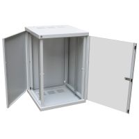 Spinta sieninė 600x600x899 19" 18U pilka, nuimami šonai, stiklinės durys Z-BOX - ZPAS
