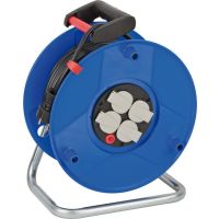Ilgiklis-ritė 50m 4 lizdų H05VV-F 3x1.5 PVC izoliuotas IP20 su termine apsauga plastikinis būgnas - BRENNENSTUHL