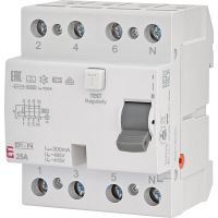 Relė srovės nuotėkio RCCB 4P 25A 30mA AC-tipas EFI6-P4 AC 25/0.03 - ETI