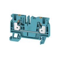 Gnybtas 4mm2 mėlynas ant bėgelio PUSH IN kontaktai A2C 4 BL - WEIDMULLER