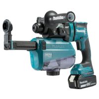Perforatorius akumuliatorinis 18V 2x5.0Ah SDS+ 1.7J su nusiurbimu LED LXT - MAKITA