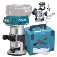 Freza akumuliatorinis 18V 10000-30000aps/min 6/8mm griebtuvas su priedais LXT - MAKITA