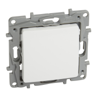 Perjungiklis p/t viengubas be rėmelio baltas 10A 250V NILOE - LEGRAND