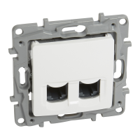 Lizdas kompiuterinis 2x8 be rėmelio baltas RJ45 Kat.6 NILOE - LEGRAND