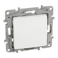 Perjungiklis kryžminis p/t viengubas be rėmelio baltas 10A 250V NILOE - LEGRAND