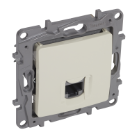 Lizdas kompiuterinis 1x8 be rėmelio dramblio kaulo spalvos RJ45 Kat.6 neekranuotas UTP NILOE - LEGRAND