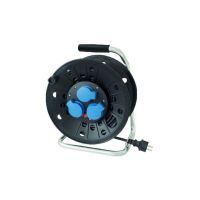 Ilgiklis-ritė 40m 3 lizdų H07RN-F 3x1.5 guminis juodas IP44 su termine apsauga plastikinis būgnas PKTK40 - PROTEC