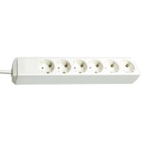 Ilgiklis 1.5m 6 lizdų su įžeminimu H05VV-F 3x1.5 baltas ECO Line - BRENNENSTUHL