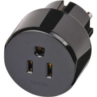Adapteris kištukinis iš USA į euro SCHUKO juodas - BRENNENSTUHL