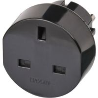 Adapteris kištukinis iš GBR į euro SCHUKO juodas - BRENNENSTUHL
