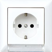 Lizdas p/t SCHUKO baltas su rėmeliu su apšvietimu LED 16A 250V AS 500 - JUNG
