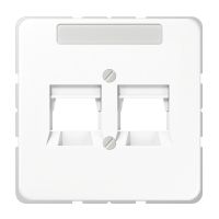 Dangtelis dvigubas RJ45 lizdui baltas CD - JUNG