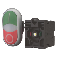 Mygtukas dvigubas su indikacija M22-DDL-GR-X1/X0/K11/230-W - EATON
